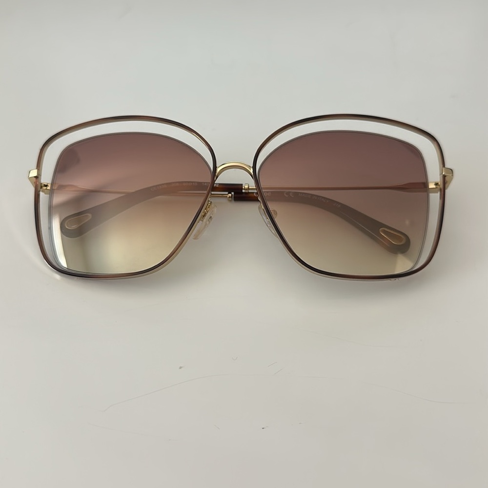 CHLOE HAVANA CAT-EYE SUNGLASSES - Picture 7 of 7